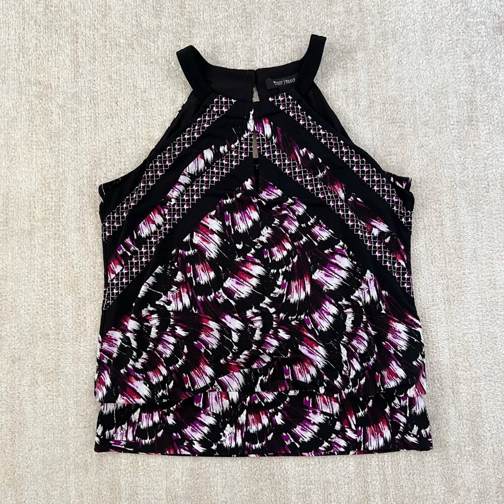 White House Black Market Stretch Tank Top Sleeveless Blouse L